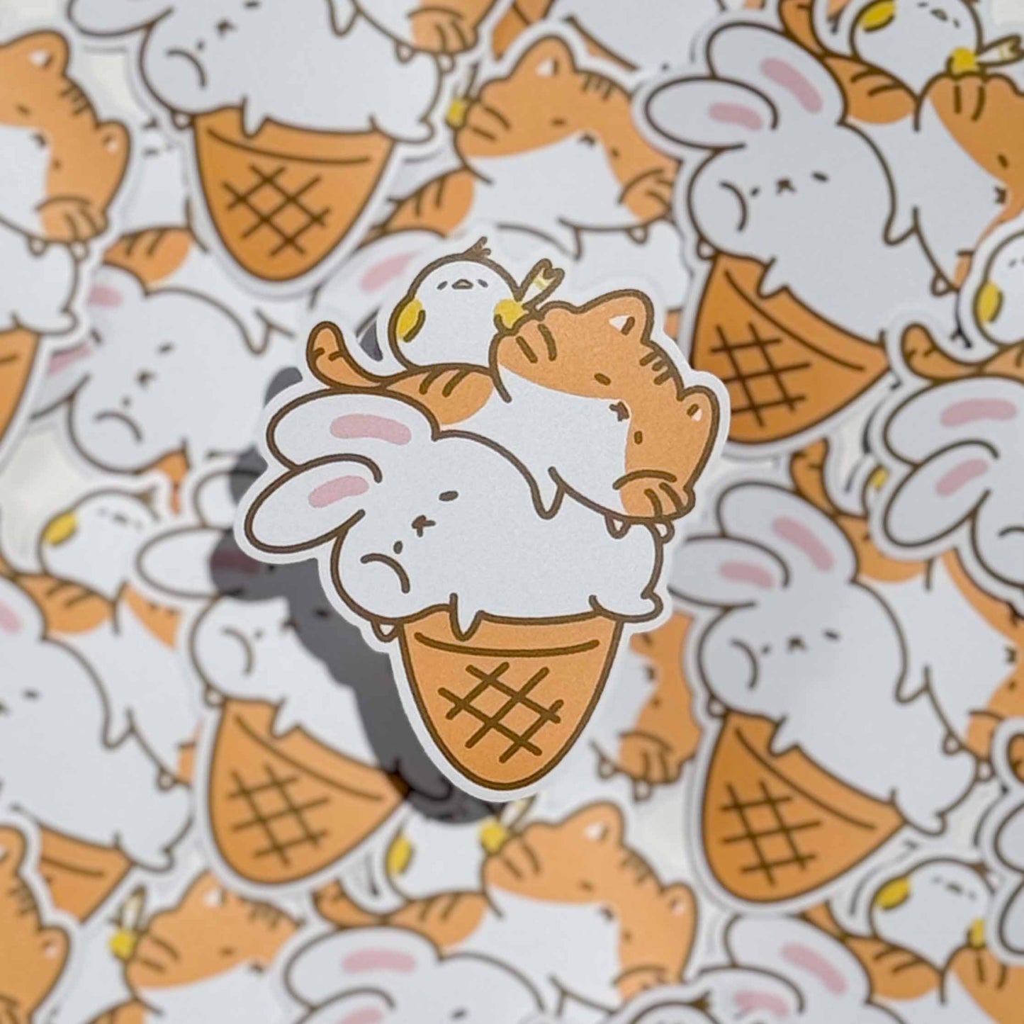 Ice Cream Pile Sticker