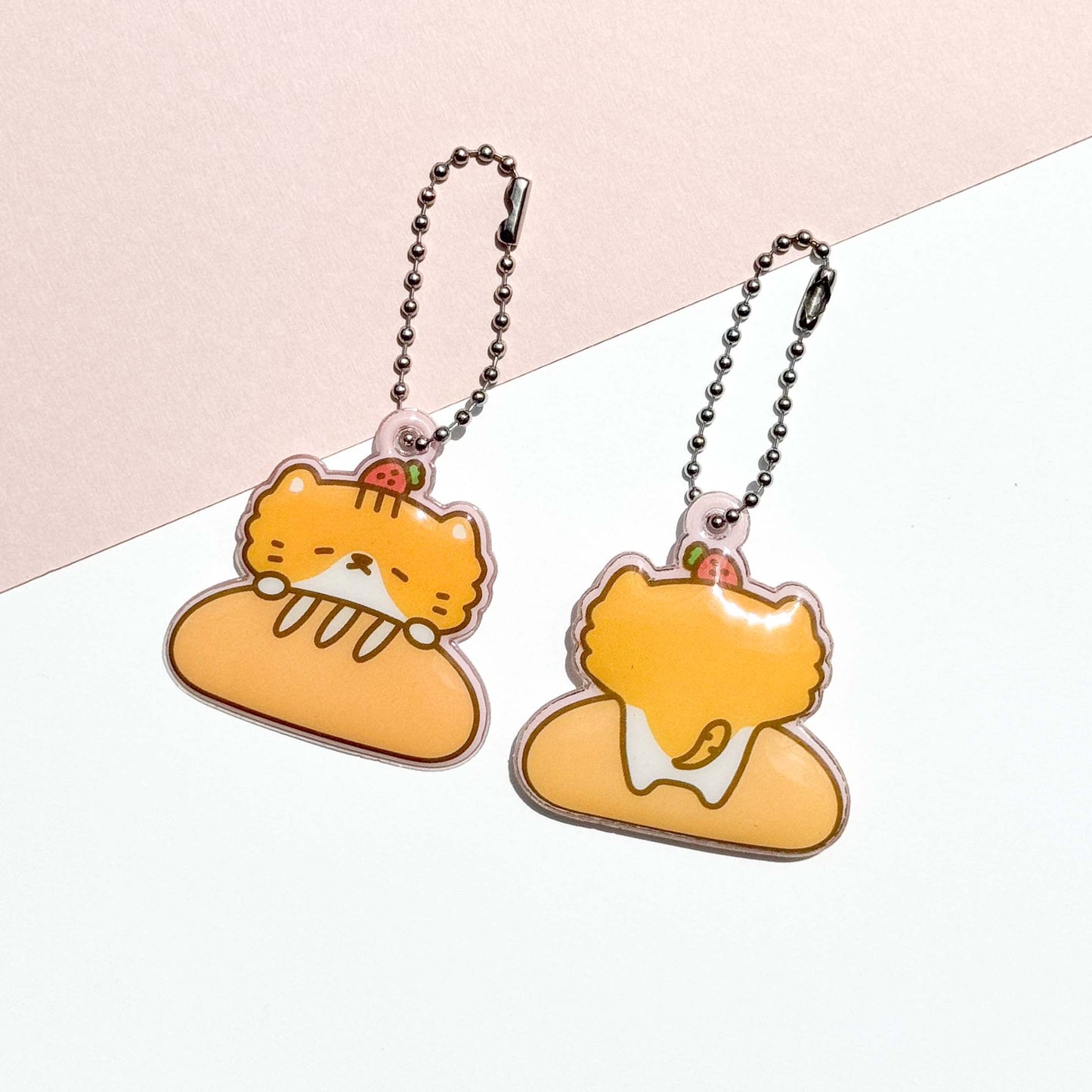 Puffy Toast on Bread Keychain