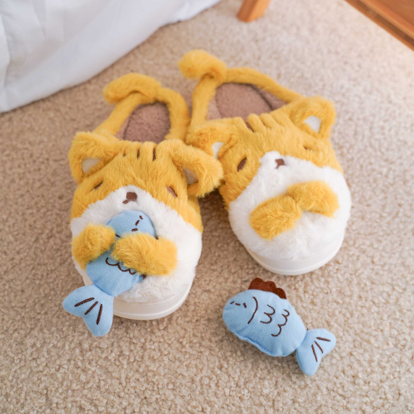 Hungry Slippers w/ Removable Fish